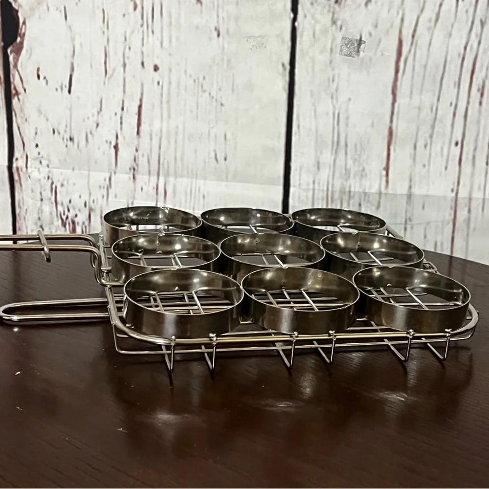 Sur La Table Stainless Steel BBQ Grill Baskets 9 burger sliders 4 corn on a cob